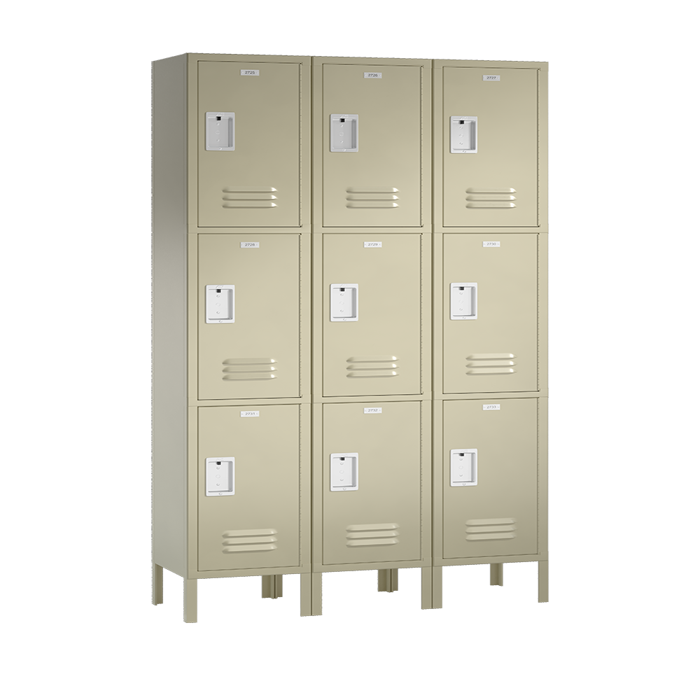 Traditional Metal Locker — 3 Tier, 3 Wide
